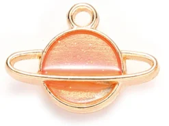Breloque émaillée - Planète orange
