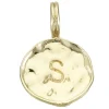 Breloque ronde dorée à l'or fin 18K – S