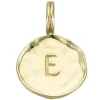 Breloque ronde dorée à l'or fin 18K – E