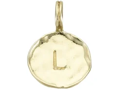 Breloque ronde dorée à l'or fin 18K – L