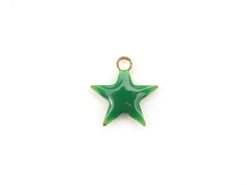 Breloque étoile émaillée - vert