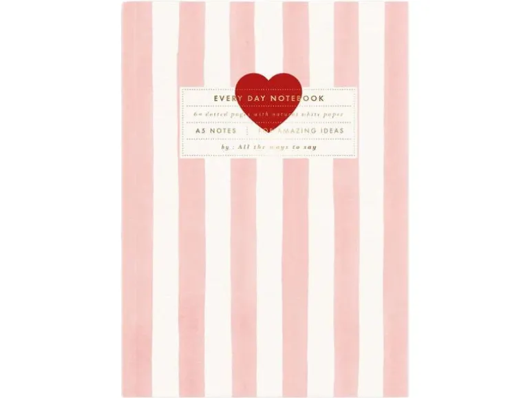 Cahier Coeur Pink Strips - A5 - ATWS