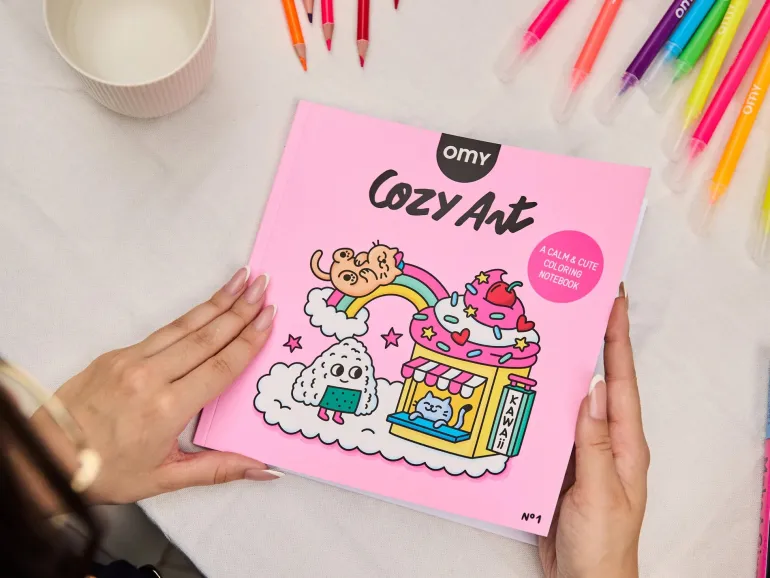 Cahier de coloriage Cozy Art - Kawaii - Omy