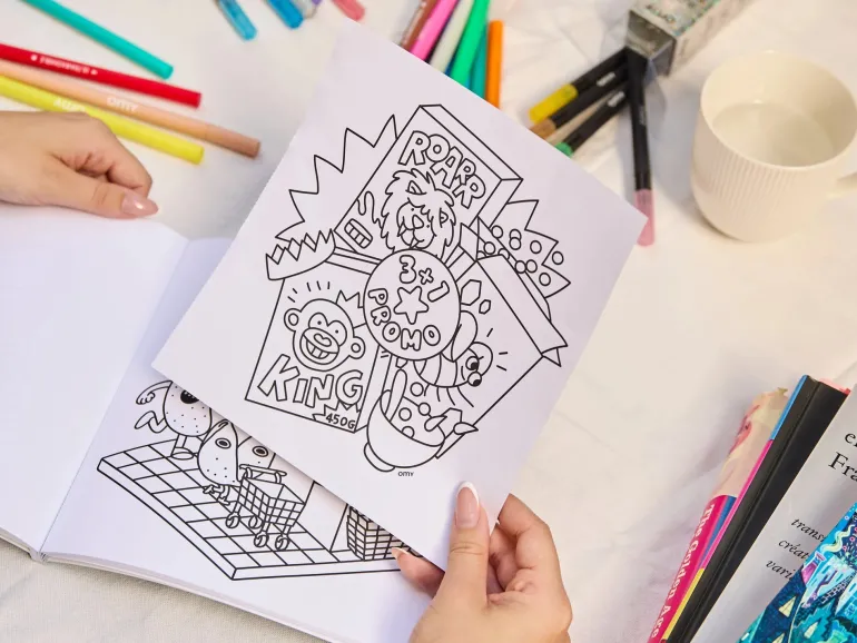 Cahier de coloriage Cozy Art - Supermarket - Omy
