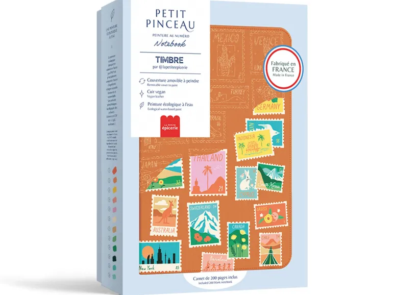 Carnet à peindre - Notebook peinture au numéro - Petit Pinceau - Timbre