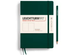 Carnet de notes Leuchtturm A5 à couverture rigide -vert forêt - pages blanches