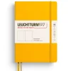 Carnet de notes Leuchtturm A5 à couverture rigide - jaune tournesol - pages blanches