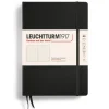 Carnet de notes Leuchtturm A5 à couverture rigide - noir - pages dots