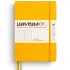 Carnet de notes Leuchtturm A5 à couverture rigide - jaune tournesol - pages dots