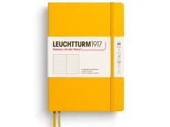 Carnet de notes Leuchtturm A5 à couverture rigide - jaune tournesol - pages dots