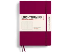Carnet de notes Leuchtturm A5 à couverture rigide - rouge bordeaux - pages dots