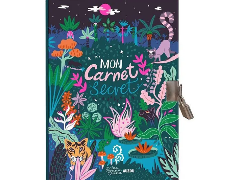 Carnet secret dessiné par Paula Mcgloin - motif jungle