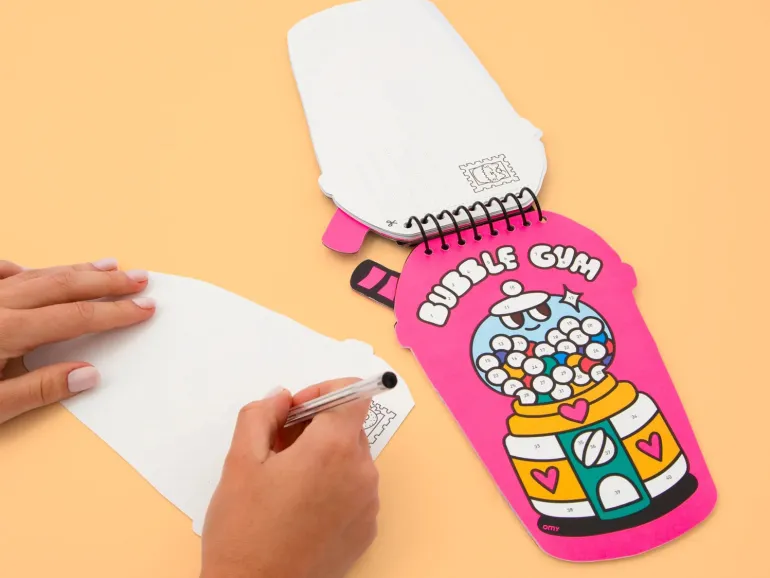 Carnet stickers au numéro - Bubble Tea - Omy