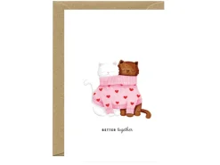 Carte aquarelle - Better Together Cats - ATWS