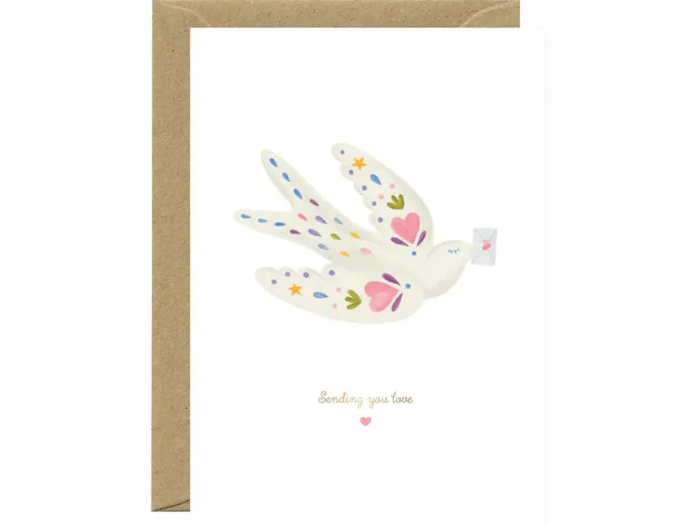 Carte aquarelle & dorure - Sending Love Bird - ATWS