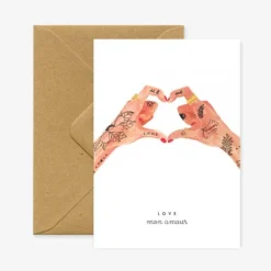 Carte aquarelle - Hands of love - ATWS
