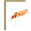 Carte aquarelle - Love you pizza - ATWS