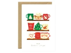 Carte aquarelle Christmas Mugs - ATWS