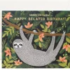 Carte d'anniversaire - Paresseux