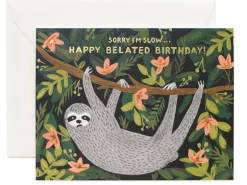 Carte d'anniversaire - Paresseux