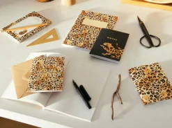 Carte d'anniversaire aquarelle & dorure - Leopard - ATWS