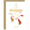 Carte de naissance aquarelle - Hello there cutie - ATWS