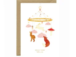 Carte de naissance aquarelle - Hello there cutie - ATWS
