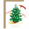 Carte de Noël aquarelle & dorure - Christmas tree chic - ATWS