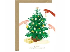 Carte de Noël aquarelle & dorure - Christmas tree chic - ATWS