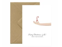 Carte de Noël aquarelle - Merry Christmas y'all - ATWS
