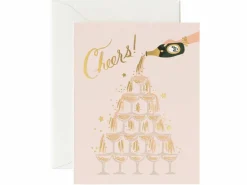 Carte de voeux - Tour de champagne "Cheers !"