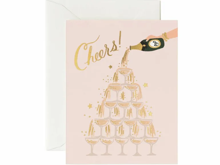 Carte de voeux - Tour de champagne "Cheers !"