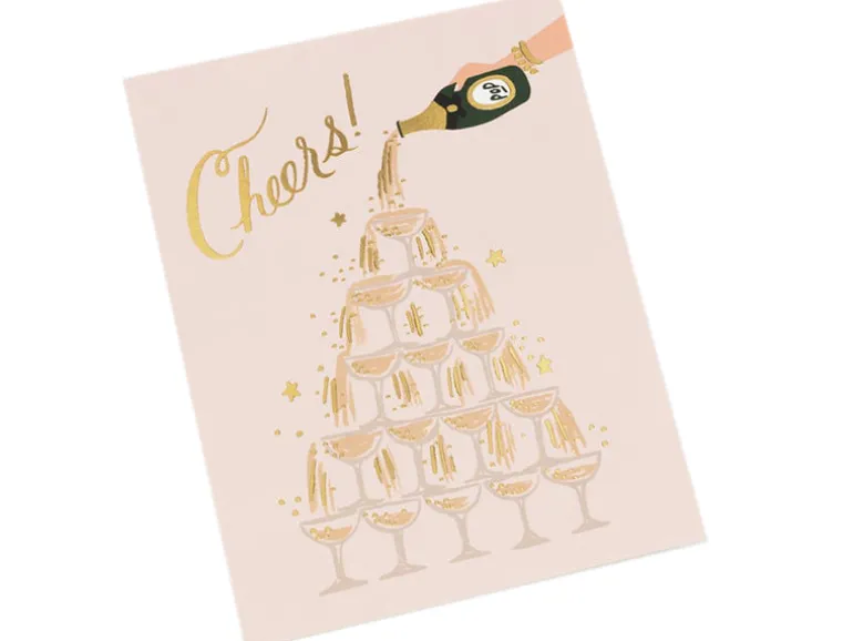 Carte de voeux - Tour de champagne "Cheers !"