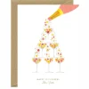 Carte de voeux aquarelle & dorure - Flower champagne - ATWS