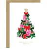 Carte de voeux aquarelle & dorure - Bowtiful christmas tree - ATWS