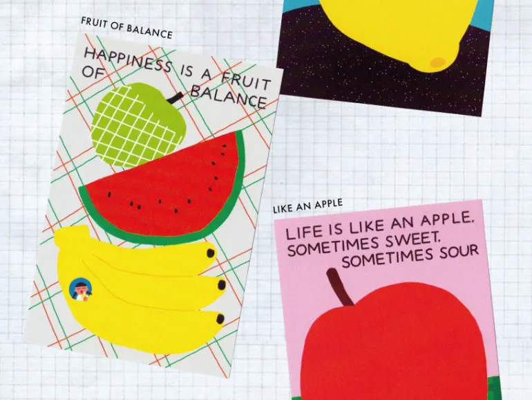 Carte postale Fruit of balance - Fruit Fries Design Lab
