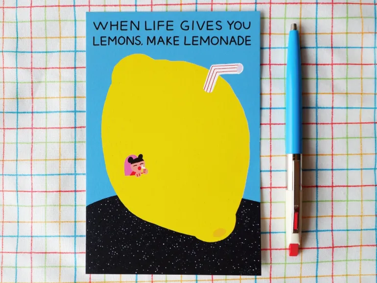Carte postale Make lemonade - Fruit Fries design Lab