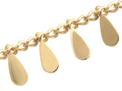 Chaine breloques gouttes - doré à l'or fin 18K x 20 cm