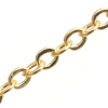 Chaine forçat 2 x 2,4 mm - doré à l'or fin 18K x 20 cm
