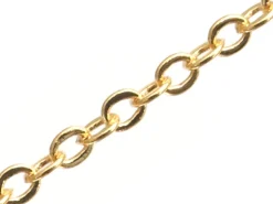 Chaine forçat 2 x 2,4 mm - doré à l'or fin 18K x 20 cm