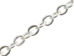 Chaine forçat 2 x 2,4 mm - flash argent 925 x 20 cm