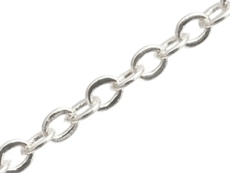 Chaine forçat 2 x 2,4 mm - flash argent 925 x 20 cm