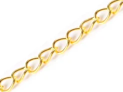 Chaine gourmette 5 mm - dorée x 20 cm