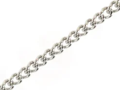 Chaine gourmette 1,1 mm en acier inoxydable - argenté foncé x 20 cm