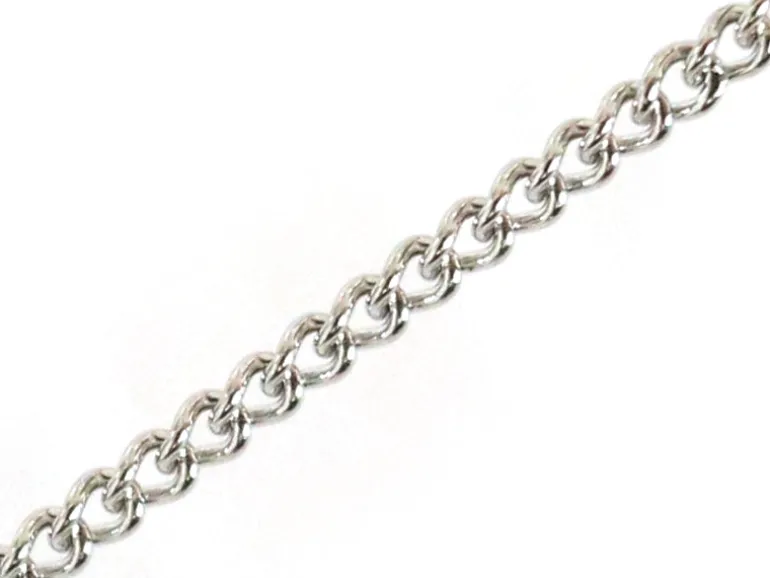 Chaine gourmette 1,1 mm en acier inoxydable - argenté foncé x 20 cm