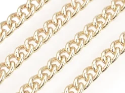 Chaine gourmette 2,5 x 2 mm - doré à l'or fin 18 K x 20 cm