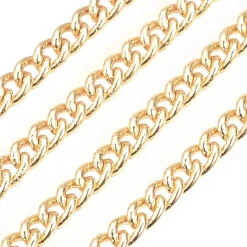Chaine gourmette 2,5 x 2 mm - doré à l'or fin 18 K x 20 cm