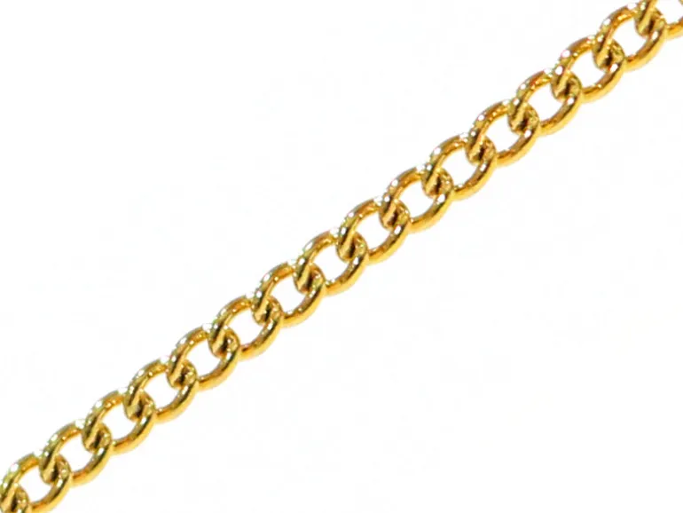 Chaine gourmette 1mm couleur or x 20 cm
