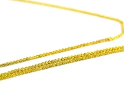 Chaine gourmette 1mm couleur or x 20 cm