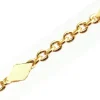 Chaine inclusion petits losanges - doré à l'or fin 18K x 20 cm